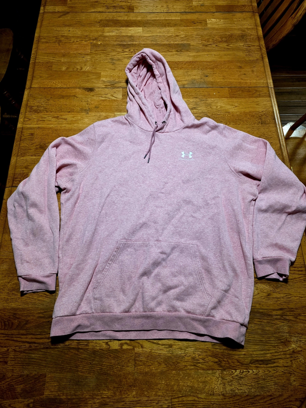 Under Armour Pink Heather Cotton Blend Pullover Hoodie